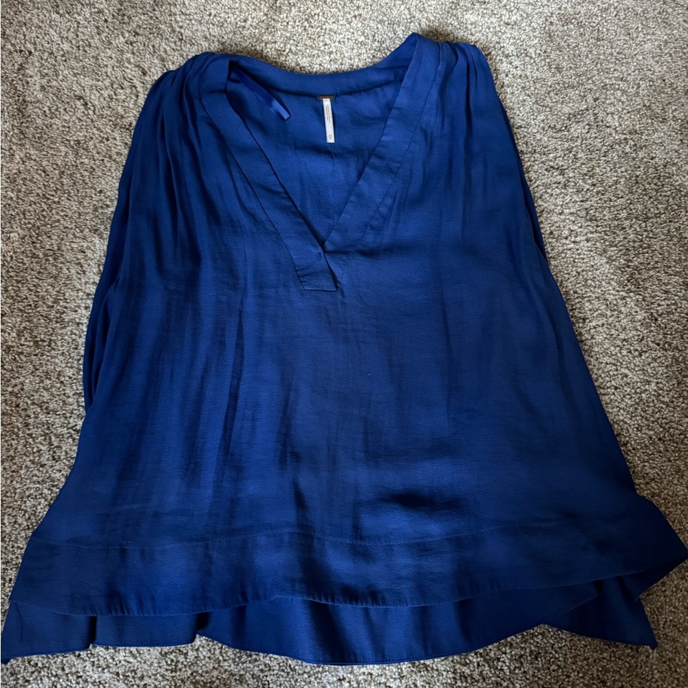 Free People Cobalt Blue Sleeveless Flowy Tank Top